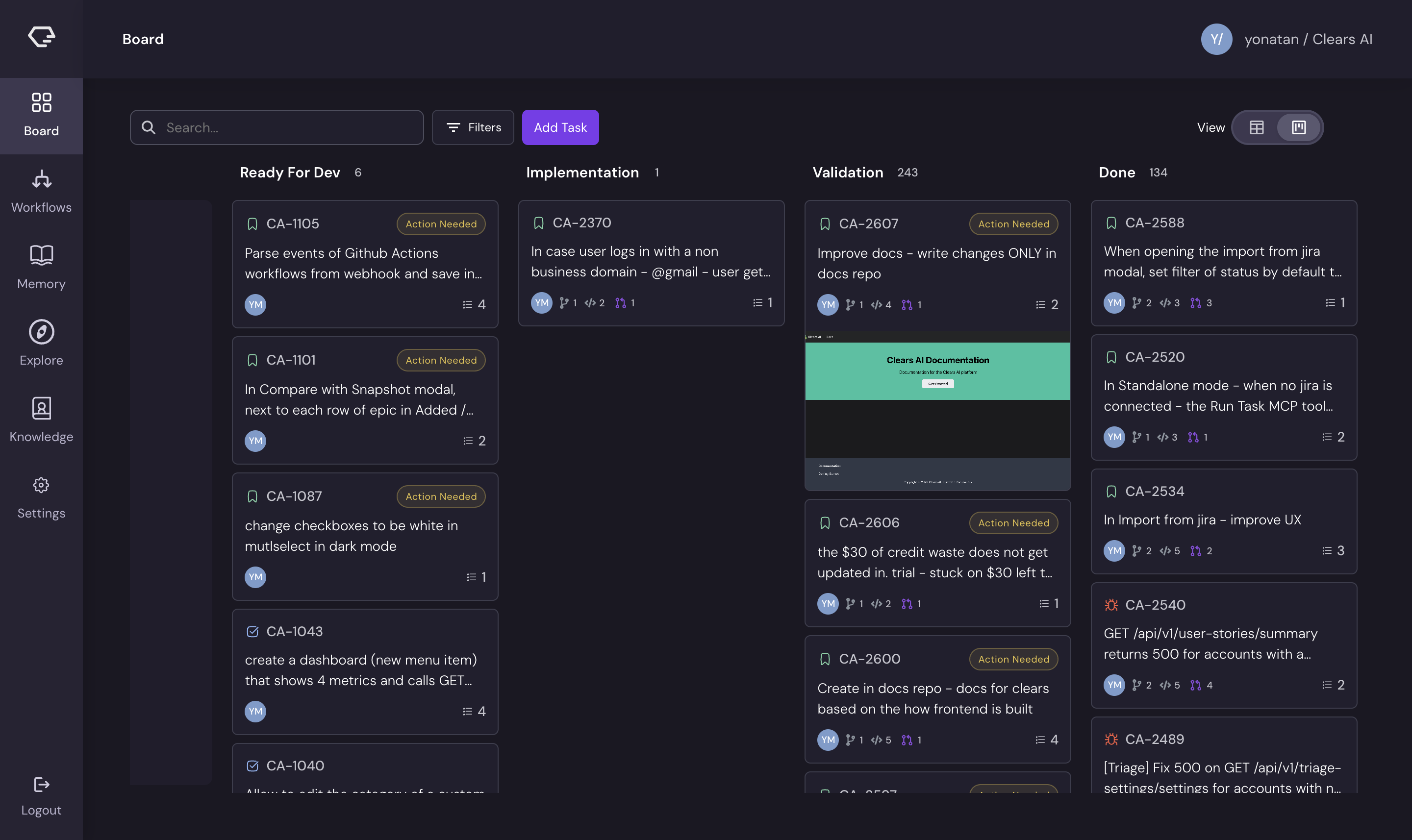 GitHub activity indicators